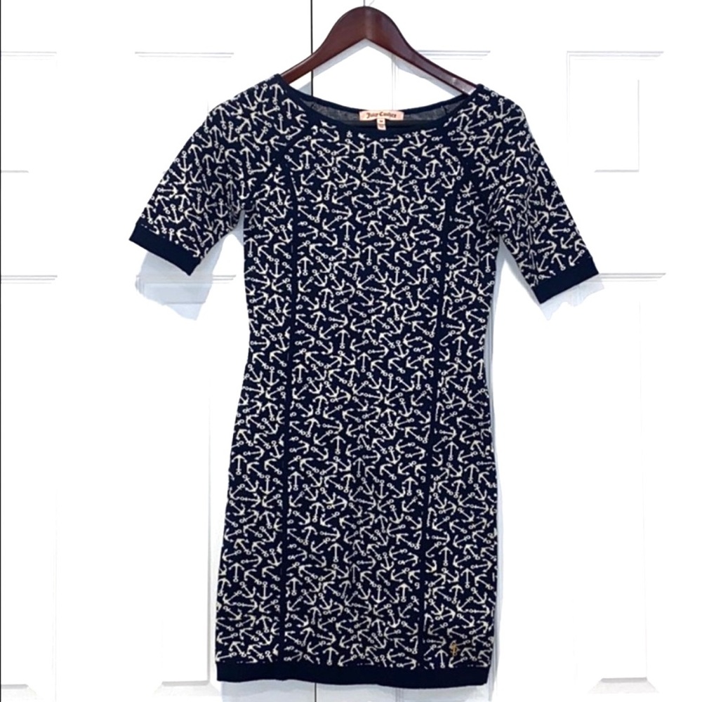 Juicy Couture Navy Nautical Wool Mini Dress XS